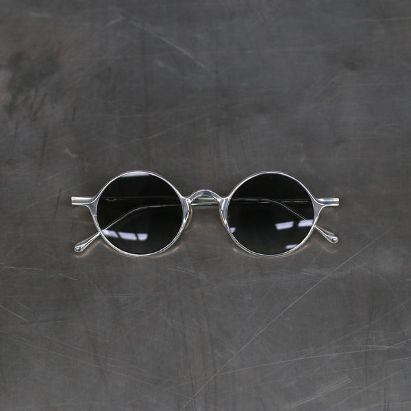 Rigards RG0111 series copper and titanium manufacturing high degree of handmade glasses RG-RG0111AG-CYSH sterling silver frame dark gray lens